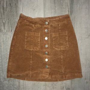 Tan corduroy skirt